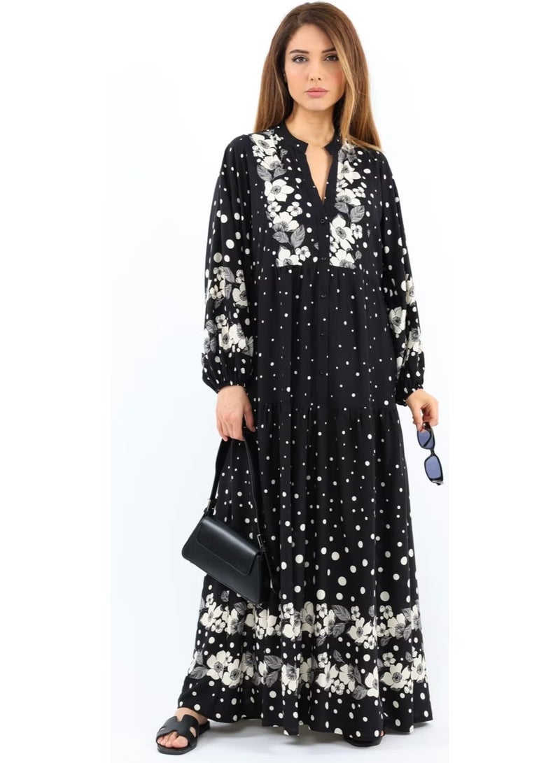 Ritnice Floral Print Maxi Dress - Image 1